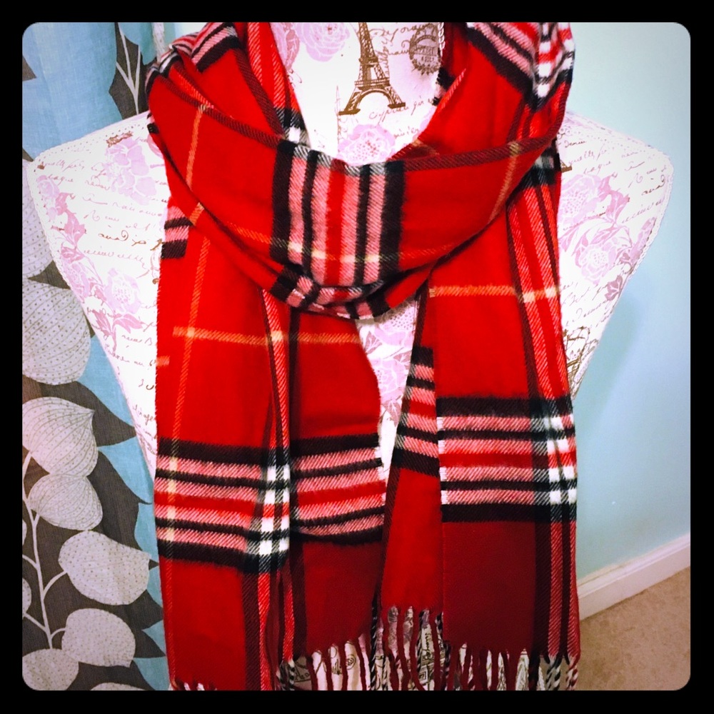 V. Fraas Cashmink Plaid Scarf